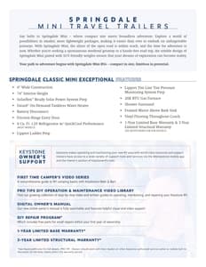 2024 Keystone RV Springdale Brochure page 3