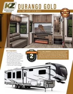 2024 KZ RV Durango Gold Brochure page 1
