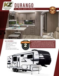 2024 KZ RV Durango Brochure page 1