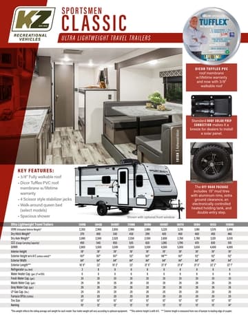 2024 KZ RV Sportsmen Classic Brochure