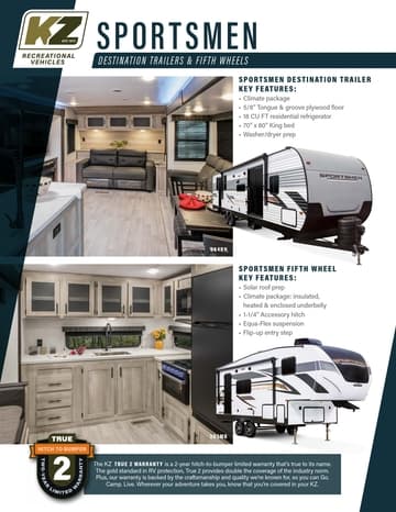 2024 KZ RV Sportsmen Brochure