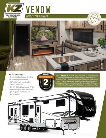 2024 KZ RV Venom Brochure