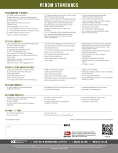 2024 KZ RV Venom Brochure page 4