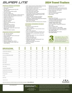 2024 Starcraft Super Lite Travel Trailers Brochure page 4