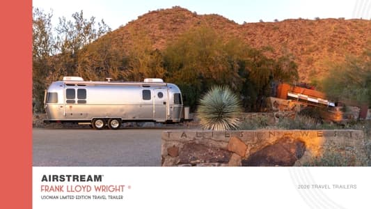 2025 Airstream Frank Lloyd Wright Usonian Limited Edition Brochure page 1