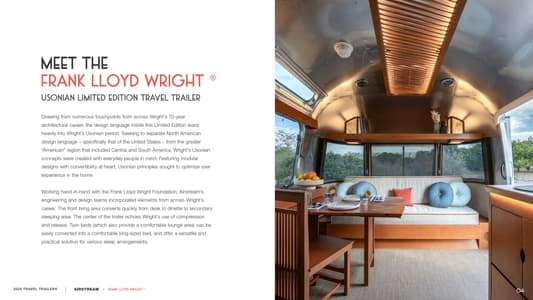 2025 Airstream Frank Lloyd Wright Usonian Limited Edition Brochure page 5