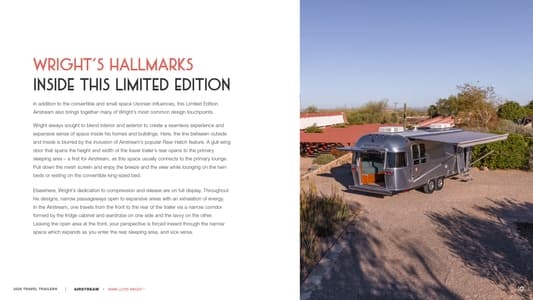 2025 Airstream Frank Lloyd Wright Usonian Limited Edition Brochure page 11