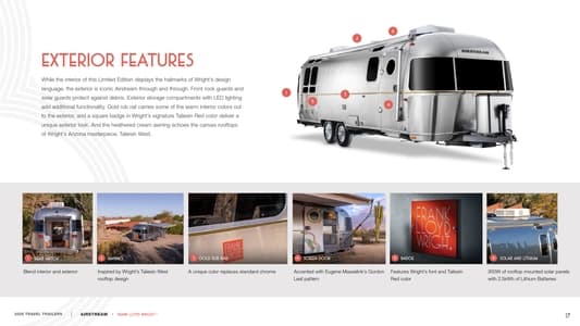 2025 Airstream Frank Lloyd Wright Usonian Limited Edition Brochure page 18