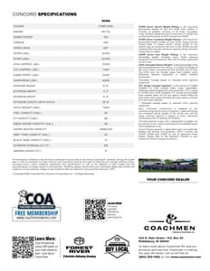 2025 Coachmen Concord Flyer page 2