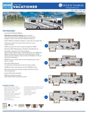 2025 Holiday Rambler Vacationer Flyer