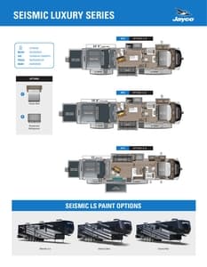 2025 Jayco Seismic Luxury Series Flyer page 1