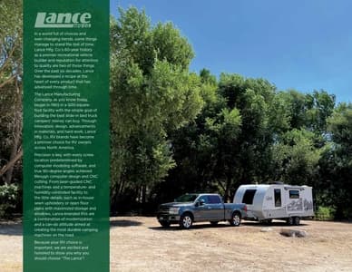 2025 Lance Travel Trailers Brochure page 2