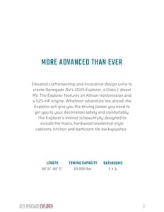 2025 Renegade RV Explorer Brochure page 2