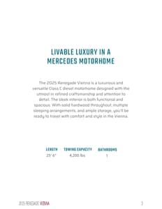 2025 Renegade RV Vienna Brochure page 2