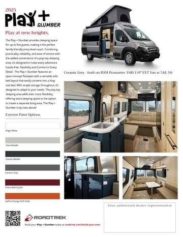 2025 Roadtrek Play Slumber Flyer