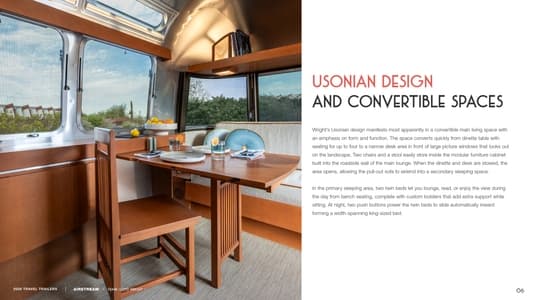 2026 Airstream Frank Lloyd Wright Usonian Limited Edition Brochure page 7