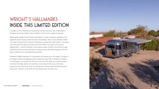 2026 Airstream Frank Lloyd Wright Usonian Limited Edition Brochure page 11