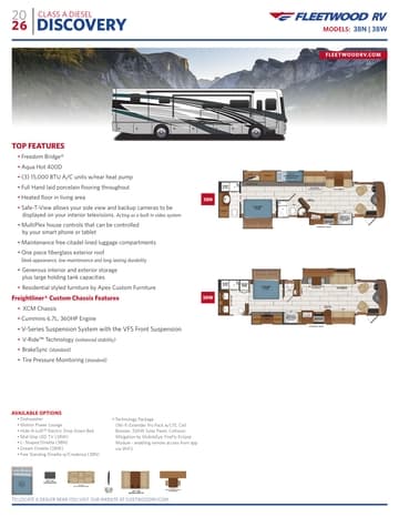 2026 Fleetwood Discovery Flyer