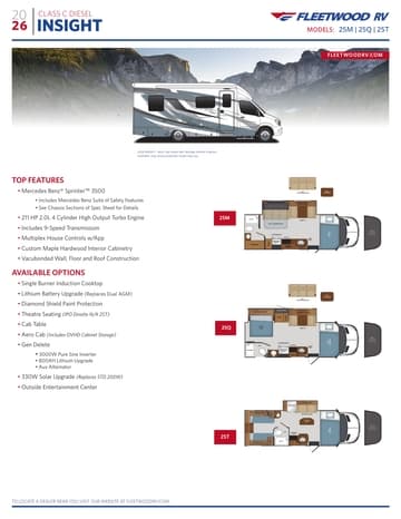 2026 Fleetwood Insight Flyer