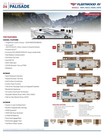 2026 Fleetwood Palisade Flyer