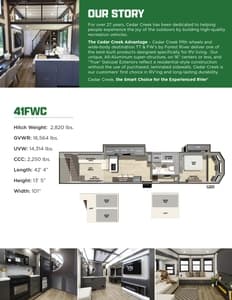 2026 Forest River Cottage Fifth Wheel Floorplans Brochure page 2