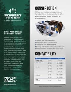 2026 Forest River Palomino Real Lite Truck Campers Brochure page 2