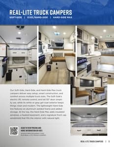 2026 Forest River Palomino Real Lite Truck Campers Brochure page 3
