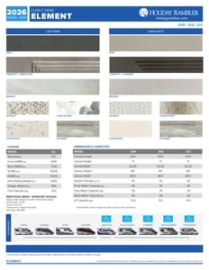 2026 Holiday Rambler Element Flyer page 2