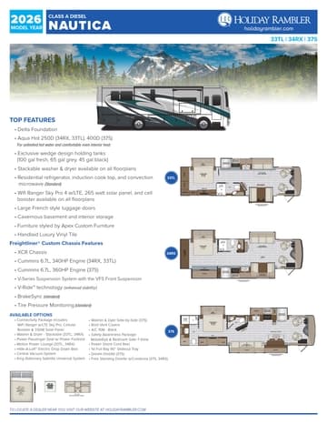 2026 Holiday Rambler Nautica Flyer