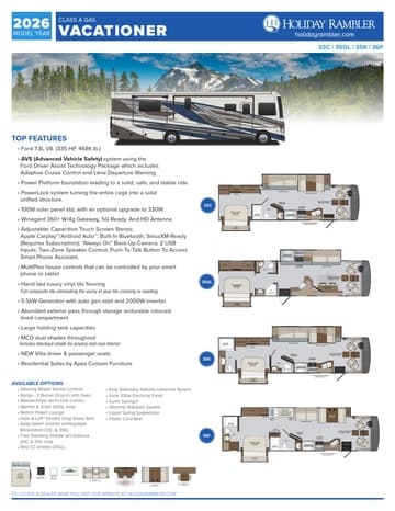 2026 Holiday Rambler Vacationer Flyer