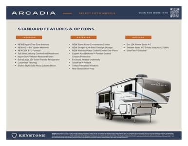 2026 Keystone RV Arcadia Select Flyer page 2