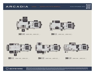 2026 Keystone RV Arcadia Super Lite Flyer page 1