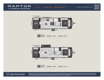 2026 Keystone RV Raptor Carbon Series Travel Trailer Brochure
