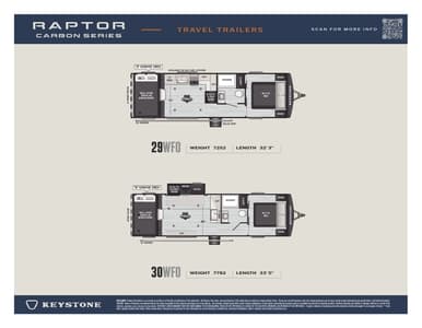 2026 Keystone RV Raptor Carbon Series Travel Trailer Brochure page 1