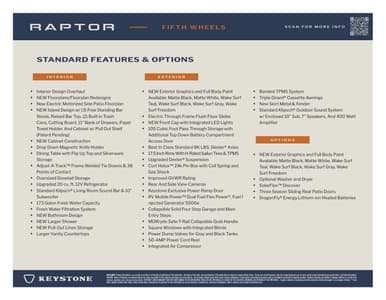 2026 Keystone RV Raptor Fifth Wheels Flyers Flyer page 2