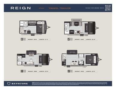 2026 Keystone RV Reign Flyer page 1