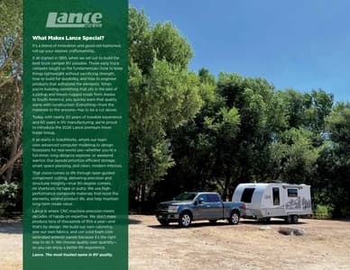2026 Lance Travel Trailers Brochure page 2