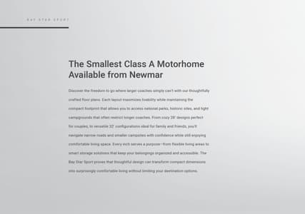 2026 Newmar Bay Star Sport Brochure page 2