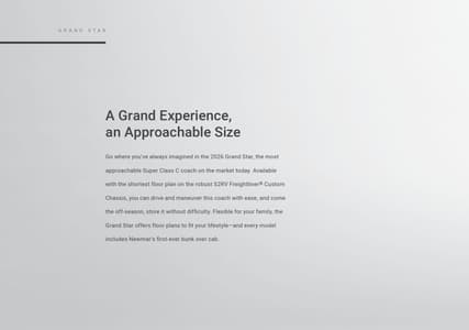 2026 Newmar Grand Star Brochure page 2