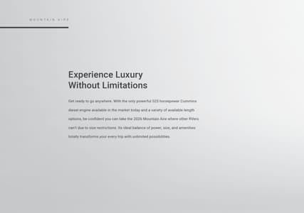 2026 Newmar Mountain Aire Brochure page 2