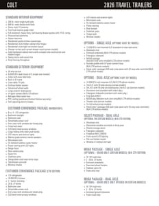 2026 Open Range RV Colt Travel Trailers Brochure page 5