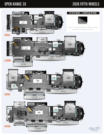 2026 Open Range RV Open Range 3X Fifth Wheels Flyer