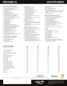 2026 Open Range RV Open Range 3X Fifth Wheels Brochure page 4