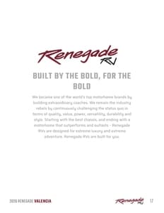 2026 Renegade RV Valencia Brochure page 17