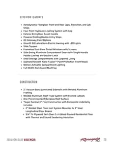 2026 Renegade RV Valencia Brochure page 20