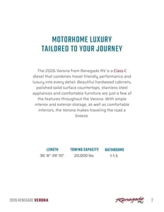 2026 Renegade RV Verona Brochure page 2