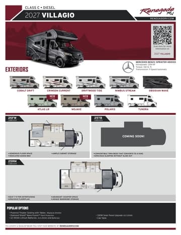2027 Renegade RV Villagio Flyer
