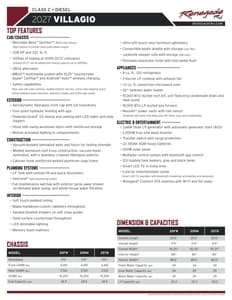 2027 Renegade RV Villagio Flyer page 2
